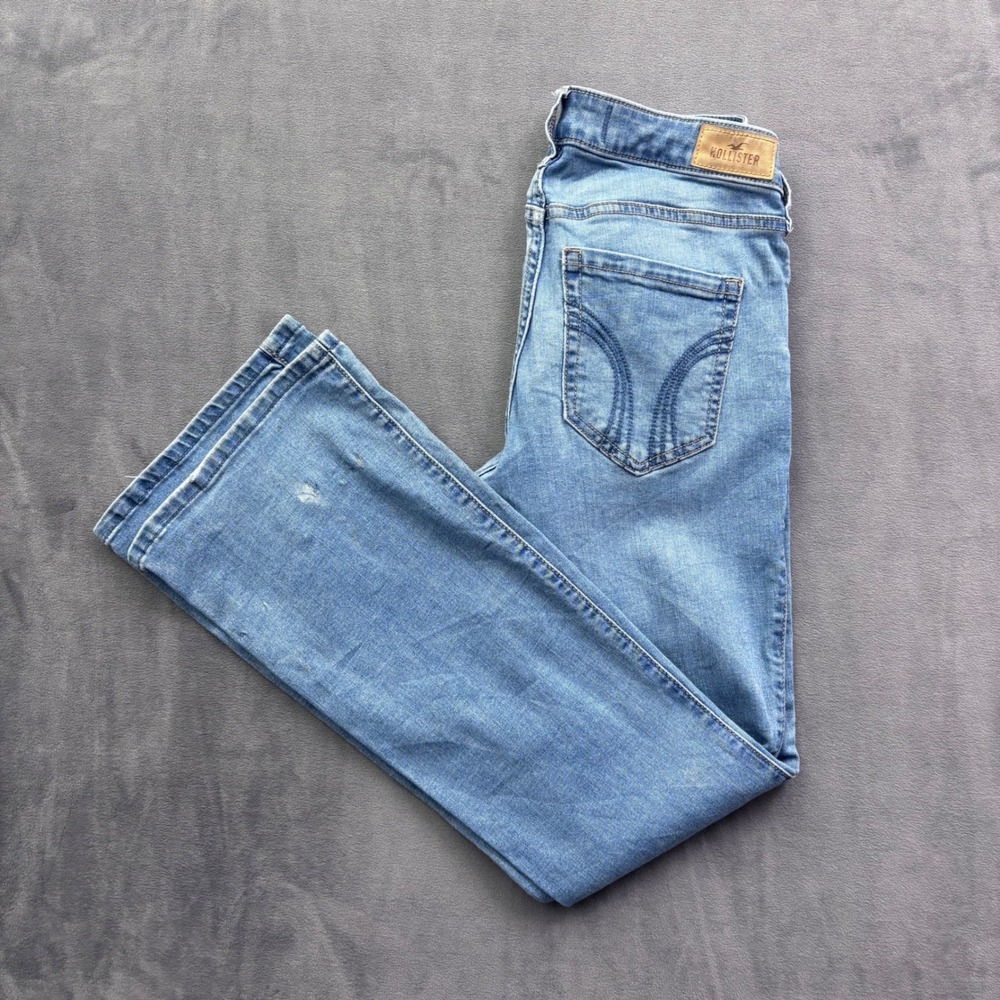Hollister Low-Rise Boot Jeans Light Wash Classic Stretch 6S W28S
